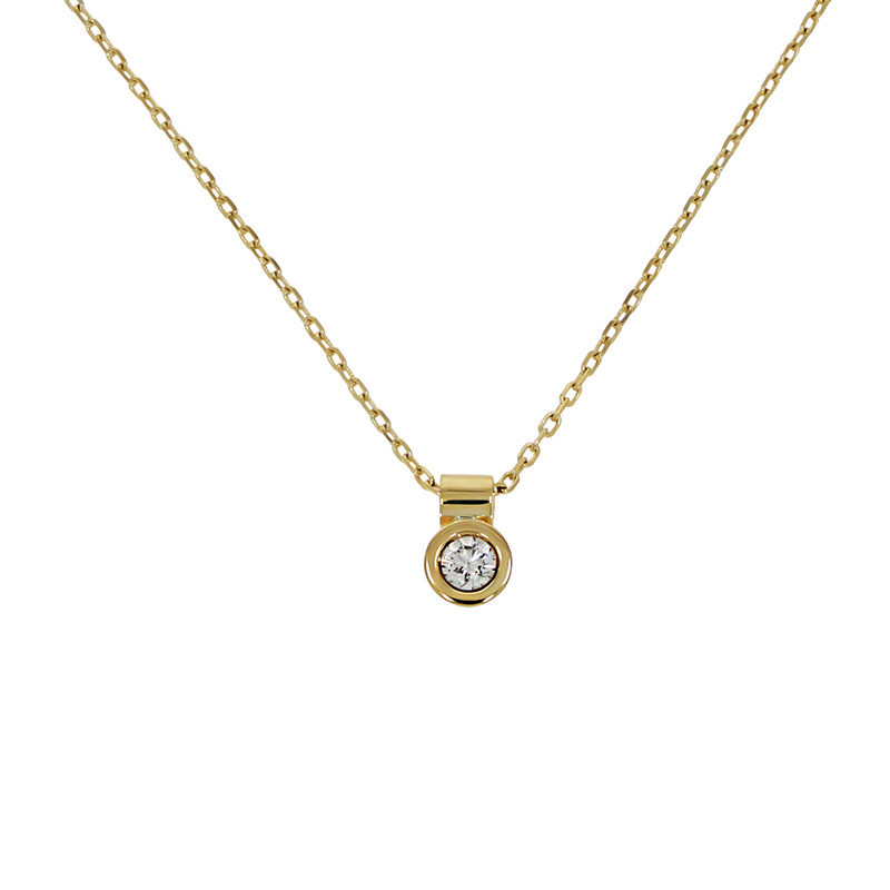 Colier, Aur Galben, 14 k, 3.89 gr, cu Diamante, Cod Produs: 796177 - Tezaurshop.ro