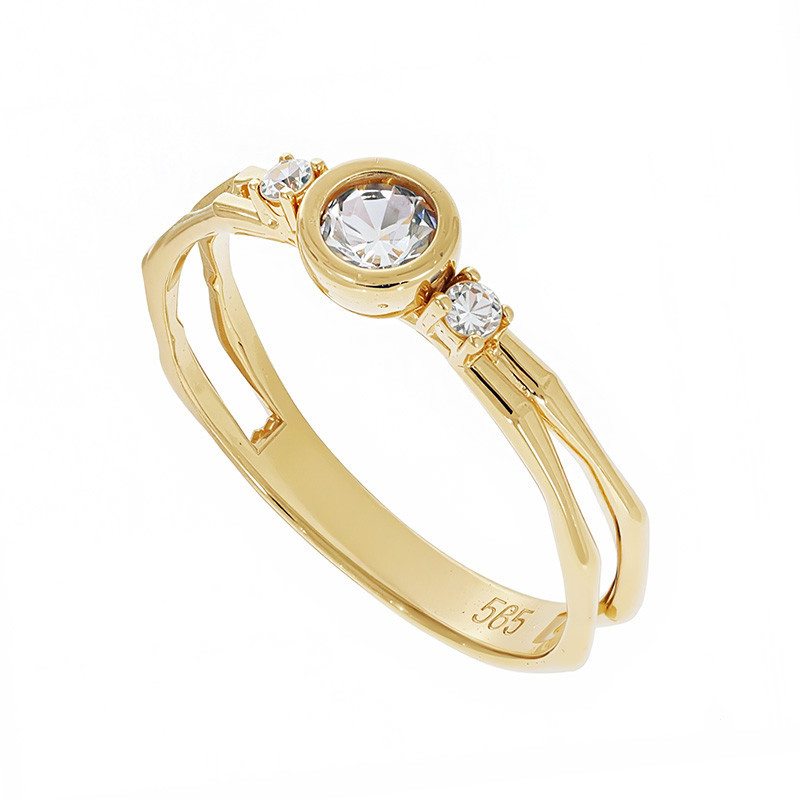 cât costă gramul de aur de 14 karate Inel De Logodna, Aur Galben, 14 k, 2.3 gr, Cod Produs: 797329