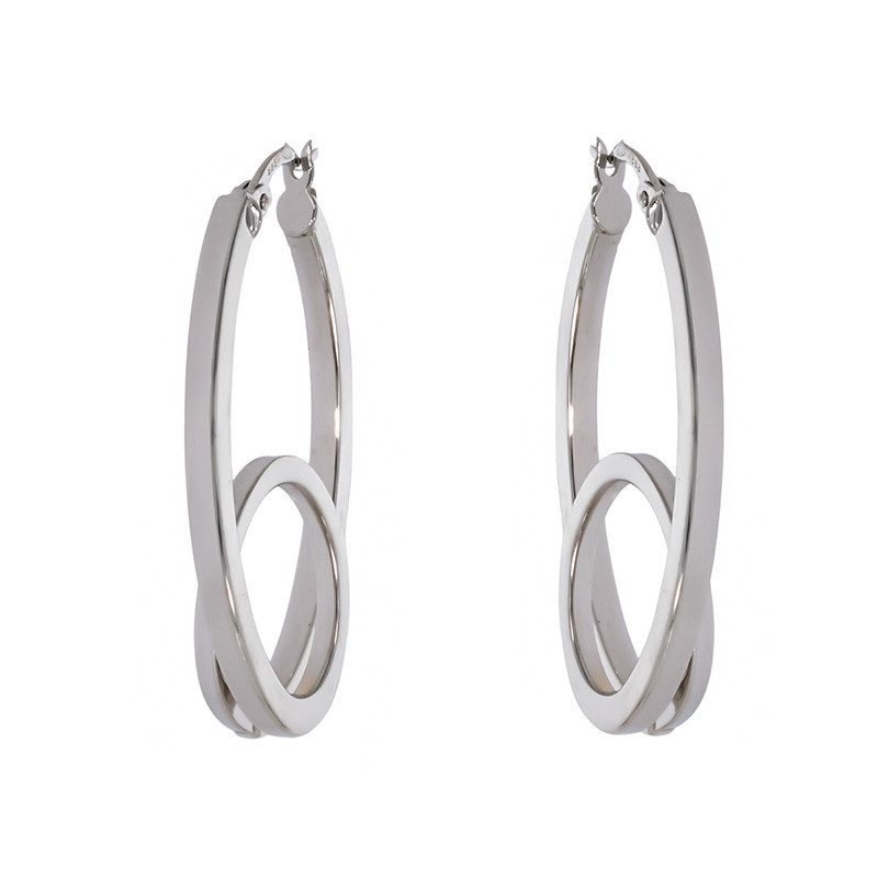 nume de cod: k 9 Cercei, Aur Alb, 14 k, 3.86 gr, Cod Produs: 797393