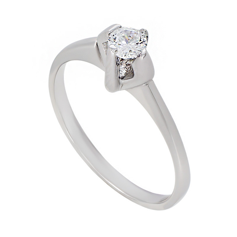 nume de cod: k 9 Inel De Logodna, Aur Alb, 14 k, 2.01 gr, Cod Produs: 798965