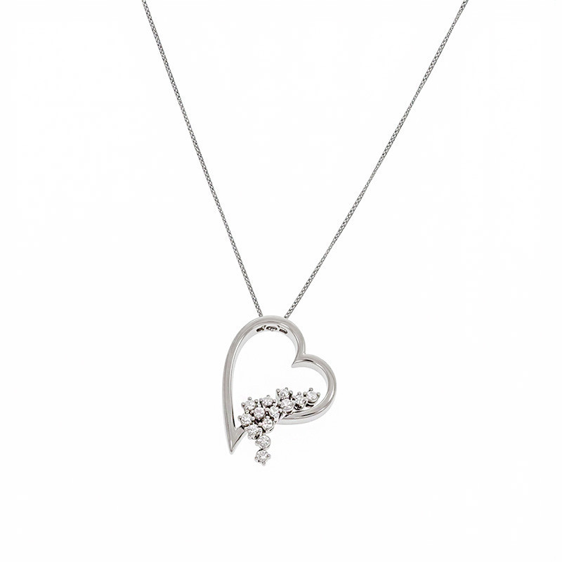 Colier, Aur Alb, 18 k, 4.57 gr, cu Diamante, Cod Produs: 799932 - Tezaurshop.ro