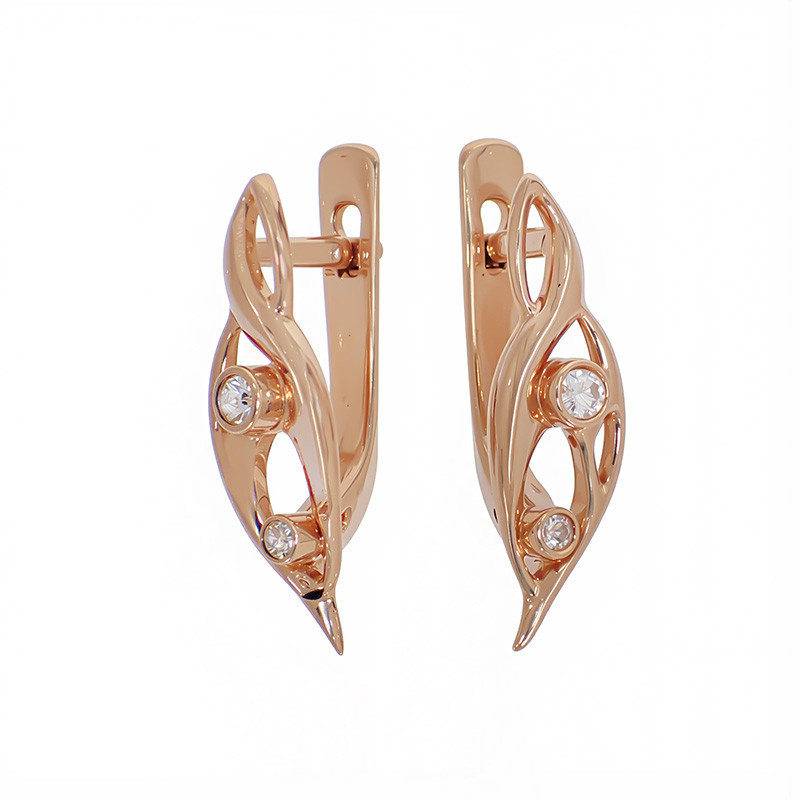 Cercei, Aur Roz, 14 k, 3.15 gr, Cod Produs: 800128 - Tezaurshop.ro