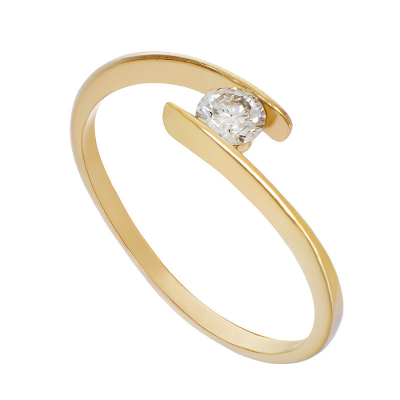 Inel De Logodna, Aur Galben, 18 k, 1.43 gr, cu Diamante, Cod Produs: 803372 - Tezaurshop.ro
