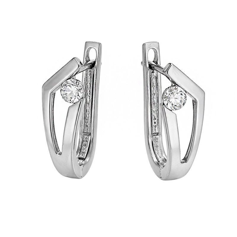 Cercei, Aur Alb, 14 k, 2.27 gr, Cod Produs: 803615 - Tezaurshop.ro