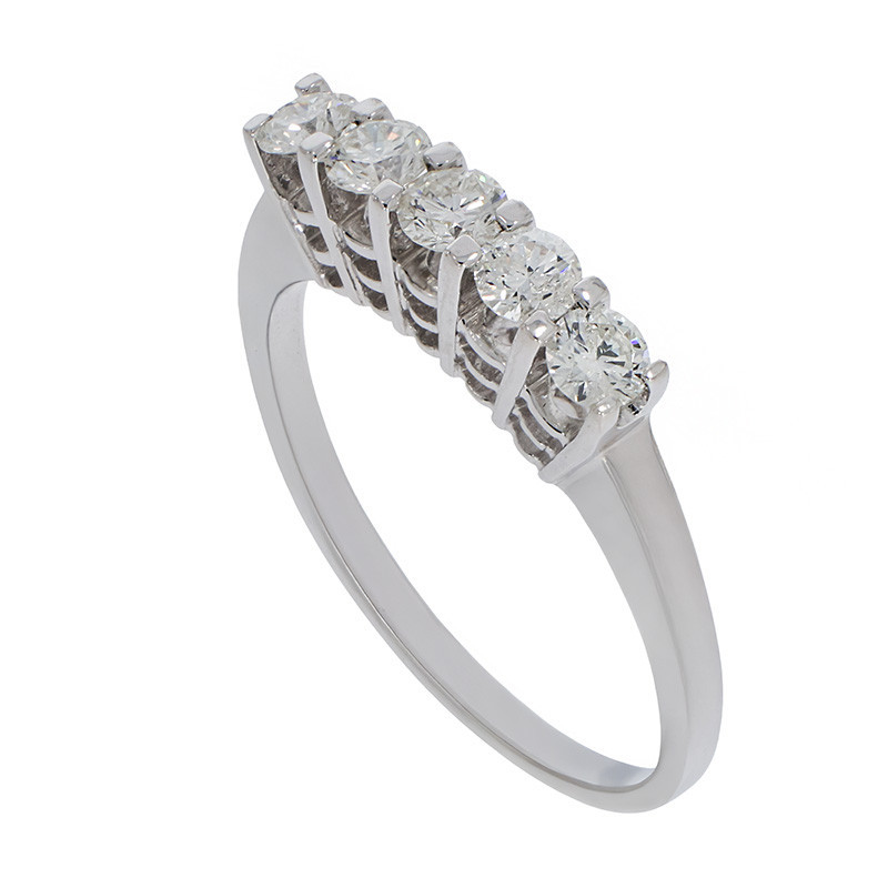 Inel, Aur Alb, 18 k, 3.26 gr, cu Diamante, Cod Produs: 803826 - Tezaurshop.ro
