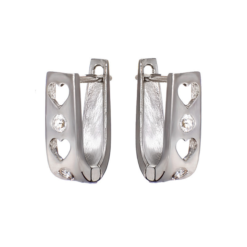 Cercei, Aur Alb, 14 k, 2.5 gr, Cod Produs: 804394 - Tezaurshop.ro