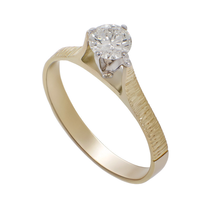 Inel De Logodna, Aur Mixt, 18 k, 2.17 gr, cu Diamante, Cod Produs: 804885 - Tezaurshop.ro