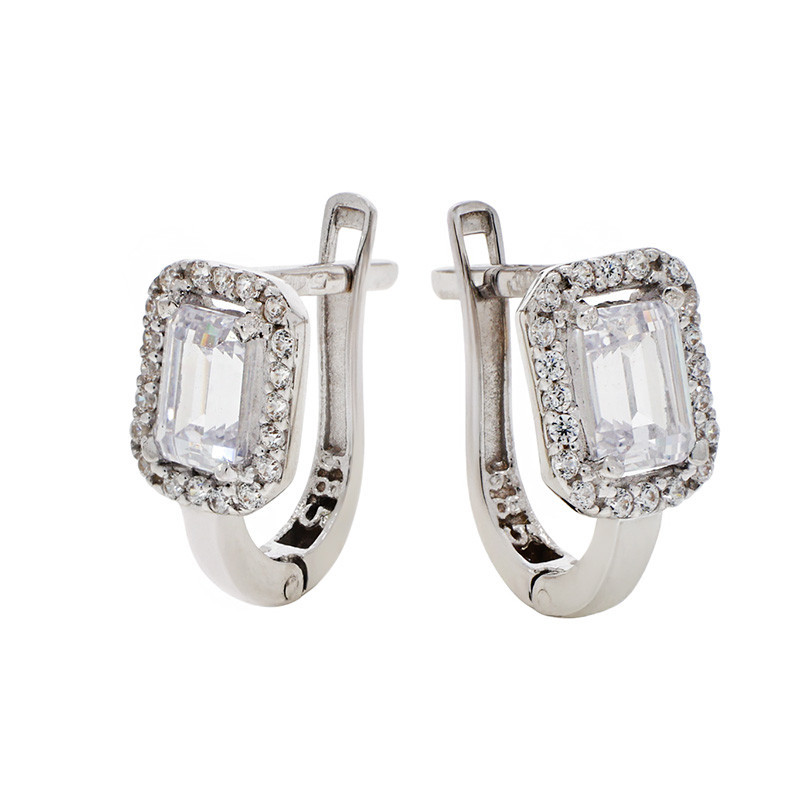 nume de cod: k 9 Cercei, Aur Alb, 14 k, 2.83 gr, Cod Produs: 805873