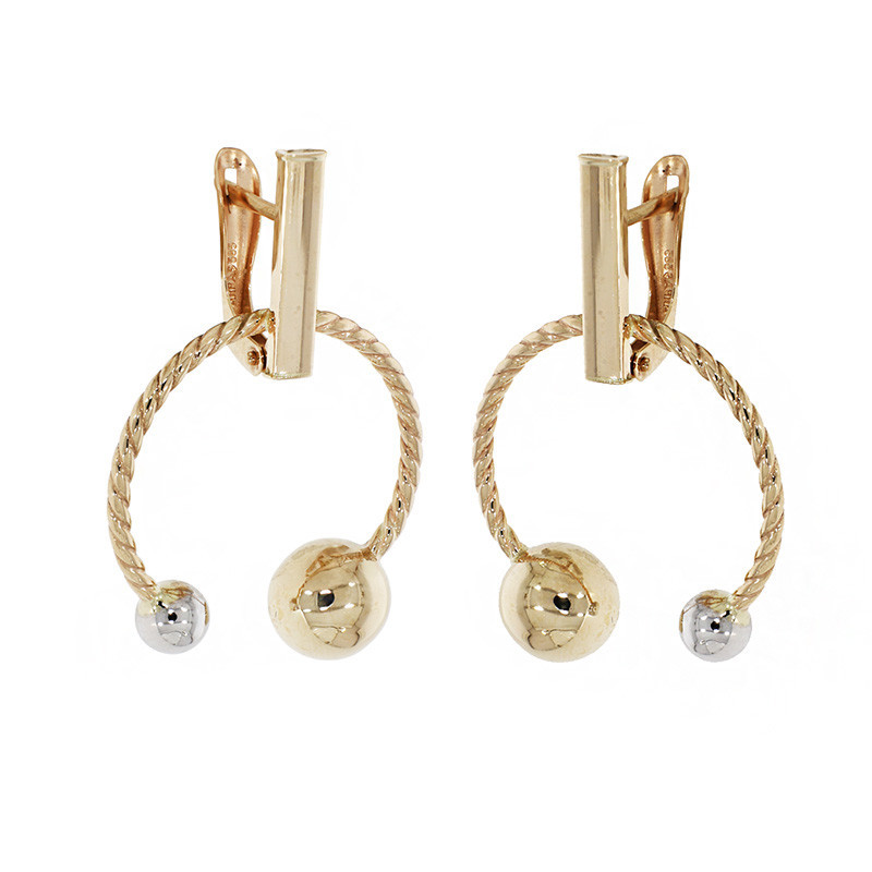 Cercei, Aur Mixt, 14 k, 3.68 gr, Cod Produs: 805875 - Tezaurshop.ro