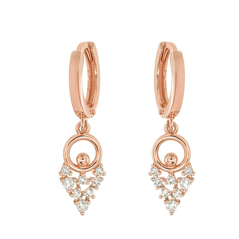 Cercei, Aur Roz, 14 k, 3.37 gr, Cod Produs: 805883 - Tezaurshop.ro