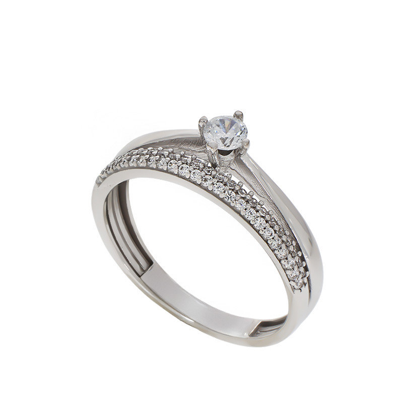 nume de cod: k 9 Inel De Logodna, Aur Alb, 14 k, 2.91 gr, Cod Produs: 805996