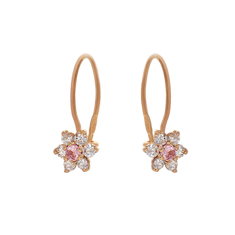 Cercei, Aur Roz, 14 k, 0.97 gr, Cod Produs: 807427 - Tezaurshop.ro