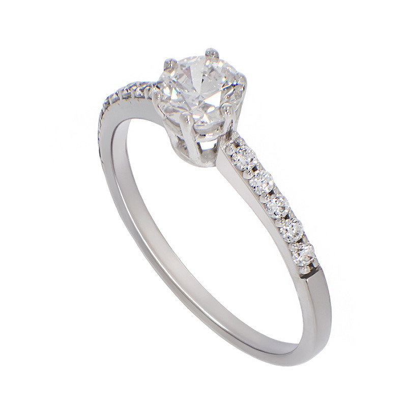 nume de cod: k 9 Inel De Logodna, Aur Alb, 14 k, 1.79 gr, Cod Produs: 807932