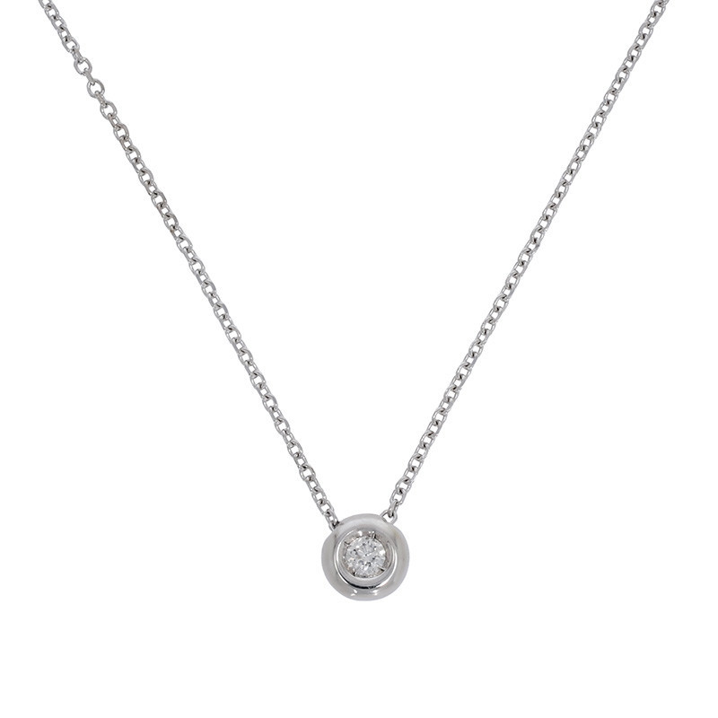 Colier, Aur Alb, 14 k, 2.07 gr, cu Diamante, Cod Produs: 808366 - Tezaurshop.ro