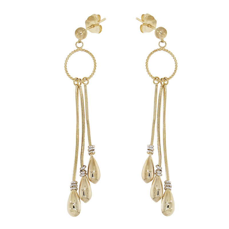 Cercei, Aur Mixt, 14 k, 3.57 gr, Cod Produs: 809973 - Tezaurshop.ro