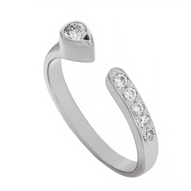 nume de cod: k 9 Inel, Aur Alb, 14 k, 2.85 gr, Cod Produs: 810361