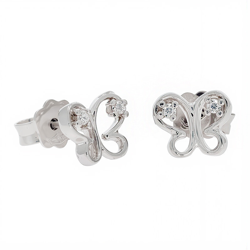 cercei aur alb tortite Cercei, Aur Alb, 14 k, 1.23 gr, Cod Produs: 810505