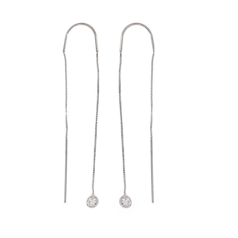 Cercei, Aur Alb, 14 k, 0.93 gr, Cod Produs: 810934 - Tezaurshop.ro