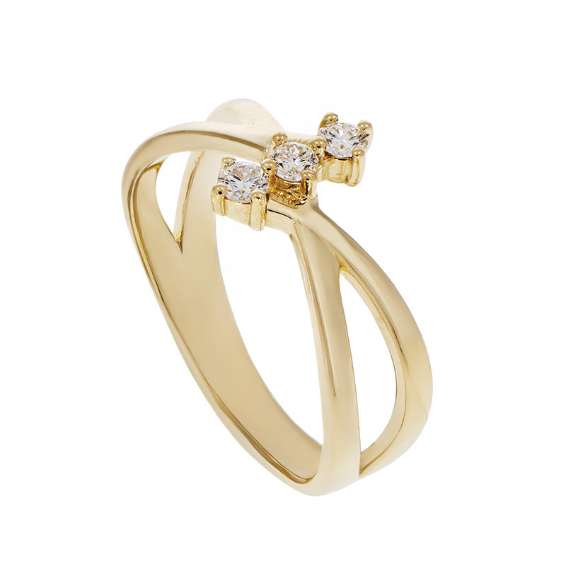 Inel De Logodna, Aur Galben, 14 k, 3.42 gr, cu Diamante, Cod Produs: 811035 - Tezaurshop.ro
