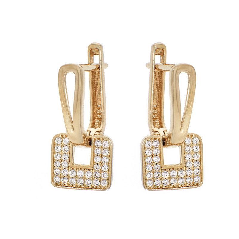 cercei aur alb tortite Cercei, Aur Galben, 14 k, 3.68 gr, Cod Produs: 812101