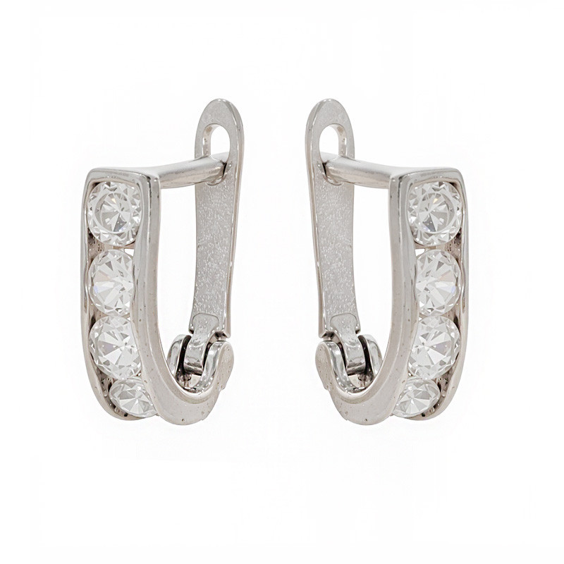 Cercei, Aur Alb, 14 k, 0.79 gr, Cod Produs: 812140 - Tezaurshop.ro