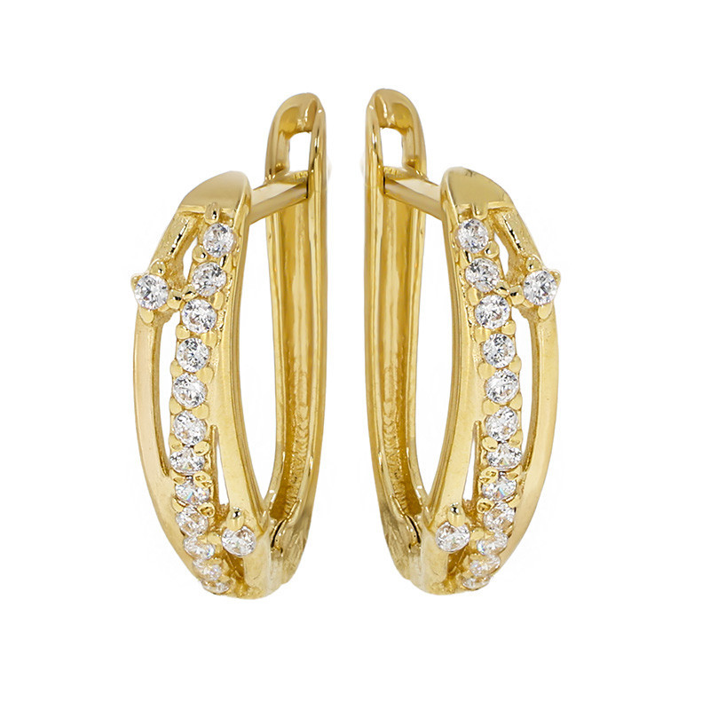 cercei aur alb tortite Cercei, Aur Galben, 14 k, 1.42 gr, Cod Produs: 812422