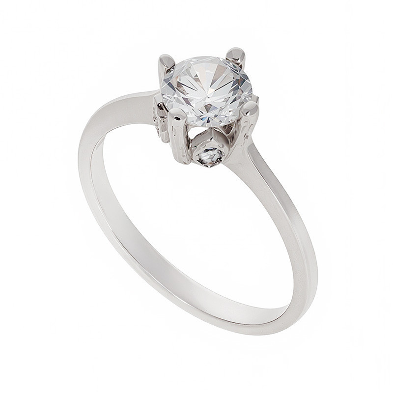 nume de cod: k 9 Inel De Logodna, Aur Alb, 14 k, 2.17 gr, Cod Produs: 812479