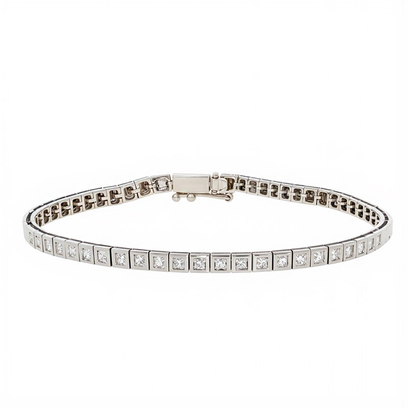 Bratara, Aur Alb, 18 k, 13.02 gr, cu Diamante, Cod Produs: 812985 - Tezaurshop.ro