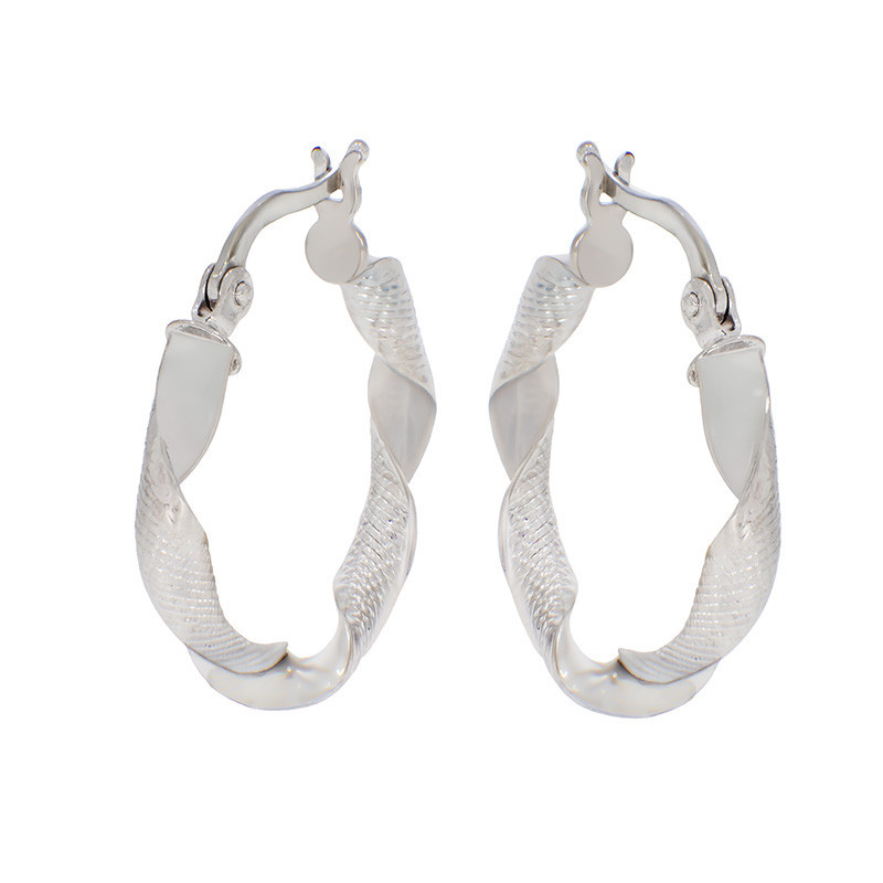 Cercei, Aur Alb, 14 k, 1.71 gr, Cod Produs: 813076 - Tezaurshop.ro