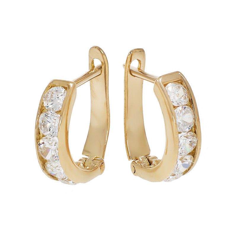 cercei aur alb tortite Cercei, Aur Galben, 14 k, 2.46 gr, Cod Produs: 814675