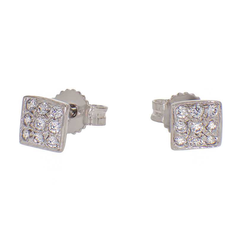 Cercei, Aur Alb, 14 k, 1.08 gr, Cod Produs: 815305 - Tezaurshop.ro