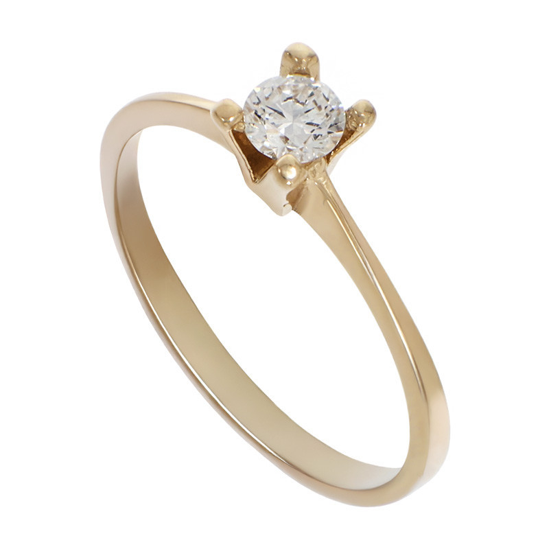 Inel De Logodna, Aur Galben, 18 k, 1.61 gr, cu Diamante, Cod Produs: 815422 - Tezaurshop.ro