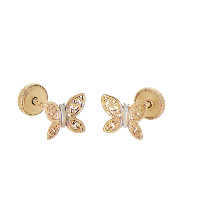 cercei aur alb tortite Cercei, Aur Mixt, 14 k, 0.29 gr, Cod Produs: 815614