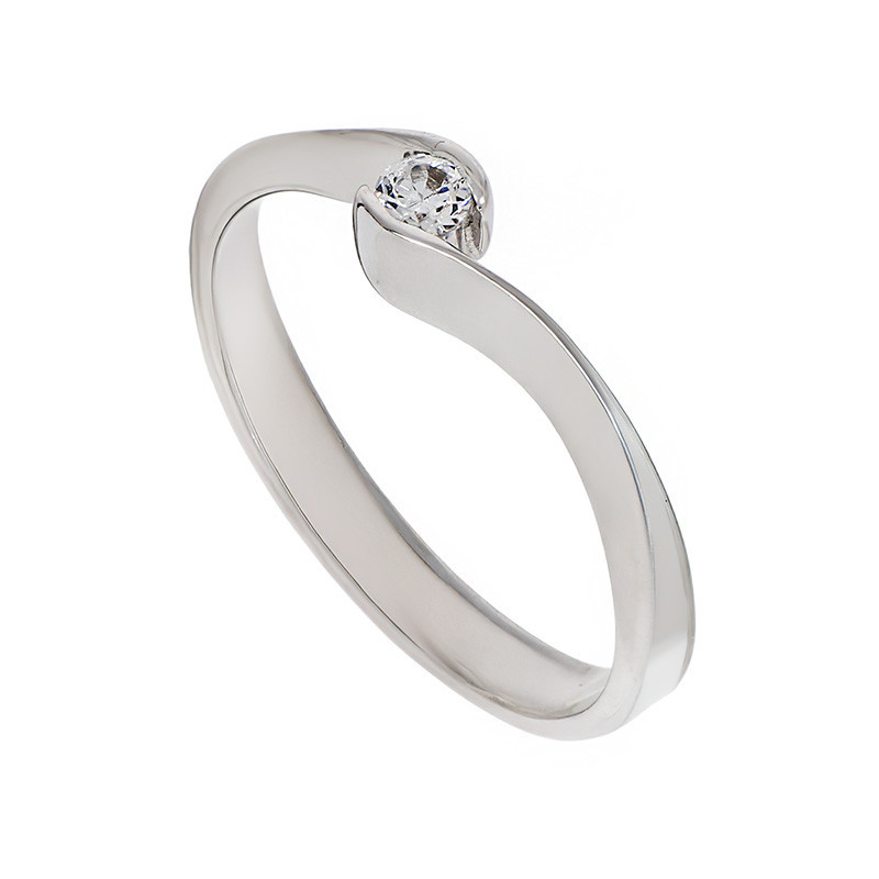 Inel De Logodna, Aur Alb, 14 k, 2.12 gr, Cod Produs: 816224 - Tezaurshop.ro