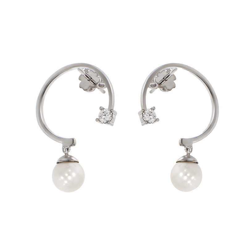 Cercei, Aur Alb, 14 k, 3.1 gr, Cod Produs: 816276 - Tezaurshop.ro