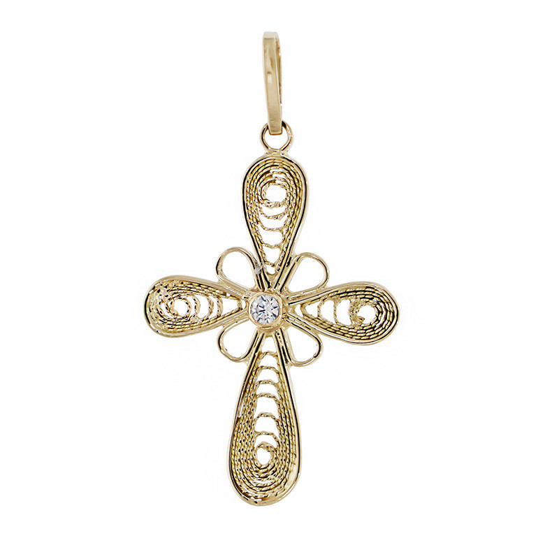Pandantiv Cruce, Aur Galben, 14 k, 1.29 gr, Cod Produs: 816674 - Tezaurshop.ro
