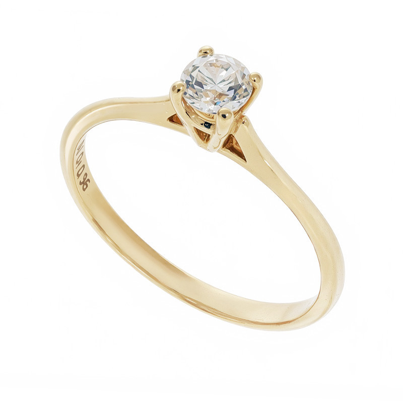 Inel De Logodna, Aur Galben, 14 k, 1.63 gr, cu Diamante, Cod Produs: 817562 - Tezaurshop.ro