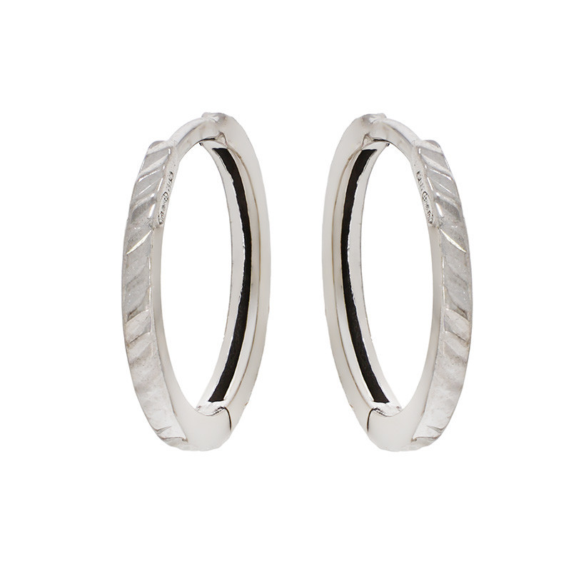 Cercei, Aur Alb, 14 k, 0.95 gr, Cod Produs: 817948 - Tezaurshop.ro