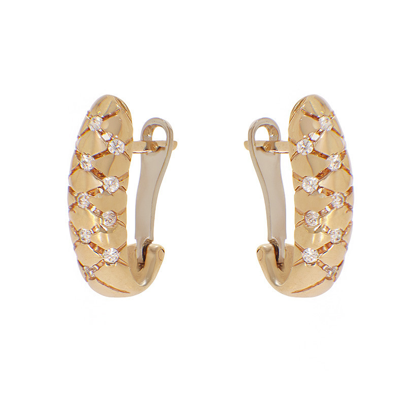 cercei aur alb tortite Cercei, Aur Galben, 14 k, 3.89 gr, Cod Produs: 818880