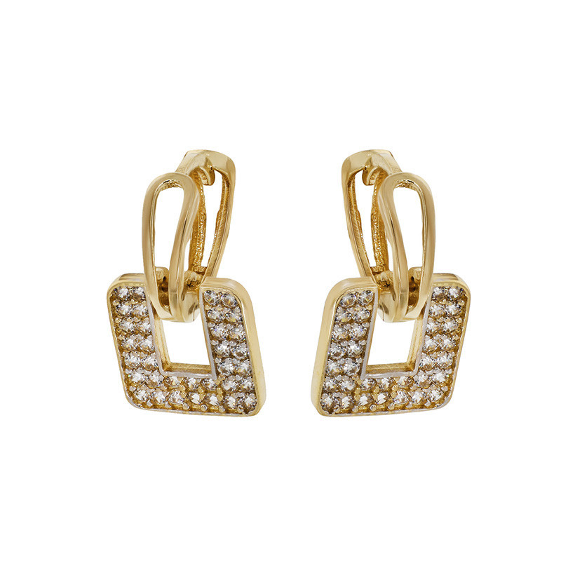 cercei aur alb tortite Cercei, Aur Galben, 14 k, 3.85 gr, Cod Produs: 818952