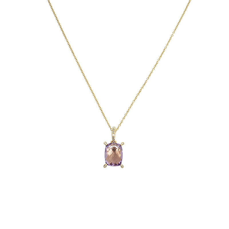 Colier, Aur Galben, 18 k, 2.44 gr, cu Diamante, Cod Produs: 821329 - Tezaurshop.ro