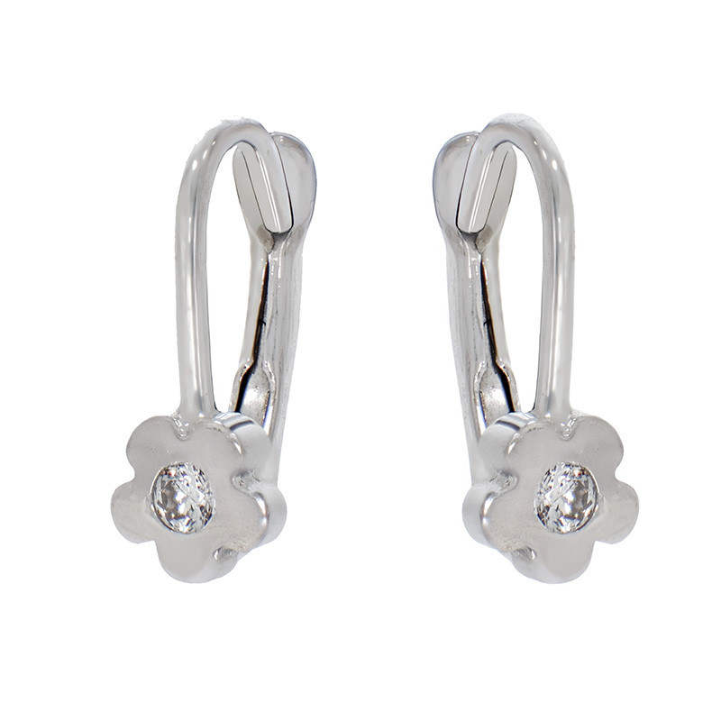 Cercei, Aur Alb, 14 k, 1.3 gr, Cod Produs: 821662 - Tezaurshop.ro