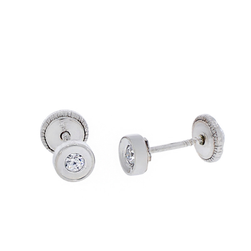 Cercei, Aur Alb, 18 k, 0.39 gr, Cod Produs: 821707 - Tezaurshop.ro