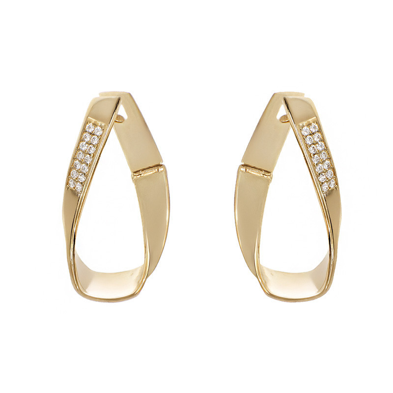 cercei aur alb tortite Cercei, Aur Galben, 14 k, 4.16 gr, Cod Produs: 822473