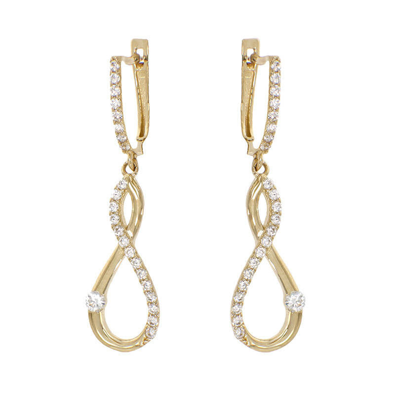 cercei aur alb tortite Cercei, Aur Galben, 14 k, 3.07 gr, Cod Produs: 822716