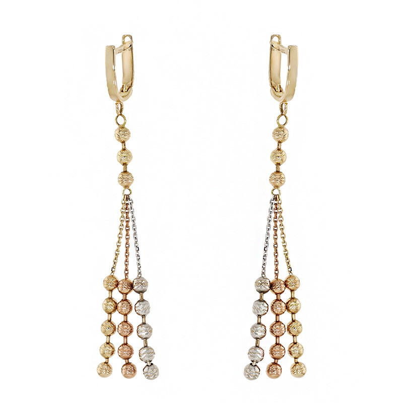 cercei aur alb tortite Cercei, Aur Mixt, 14 k, 5.68 gr, Cod Produs: 823076