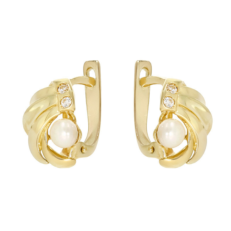 cercei aur alb tortite Cercei, Aur Galben, 14 k, 3.44 gr, Cod Produs: 823379