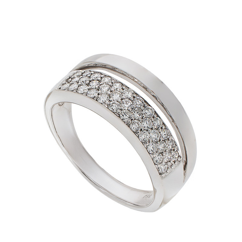 Inel, Aur Alb, 18 k, 6.94 gr, cu Diamante, Cod Produs: 823413 - Tezaurshop.ro