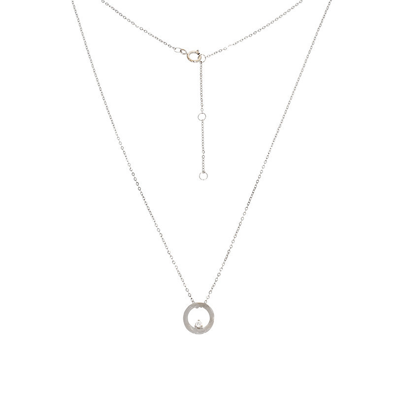 Colier, Aur Alb, 18 k, 1.13 gr, cu Diamante, Cod Produs: 824137 - Tezaurshop.ro