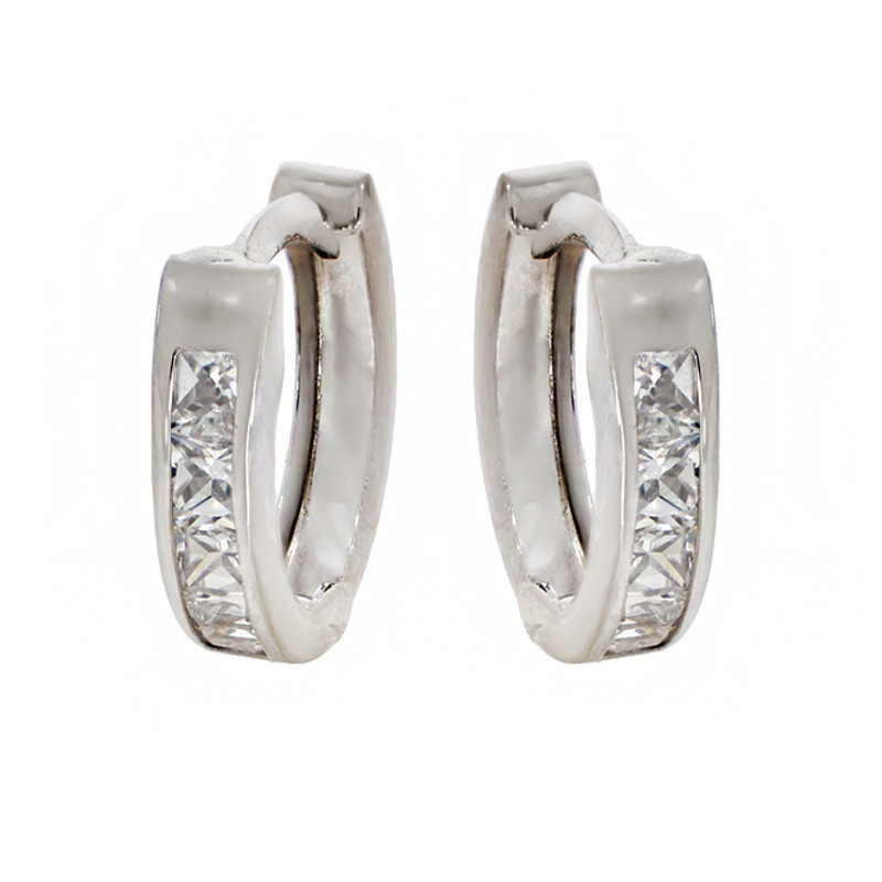 Cercei, Aur Alb, 14 k, 1.2 gr, Cod Produs: 825211 - Tezaurshop.ro